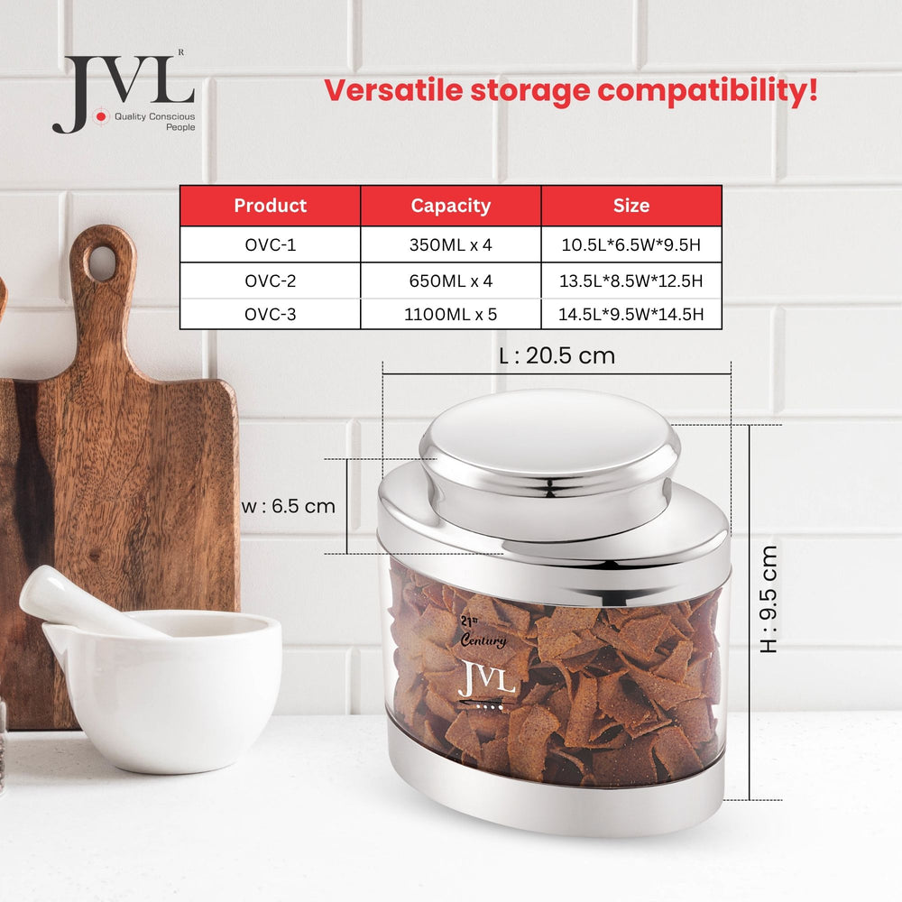 Oval Canister Combo Set of 4