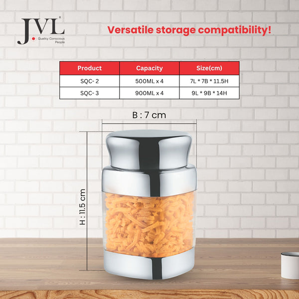 Square Canister Combo Set of 4