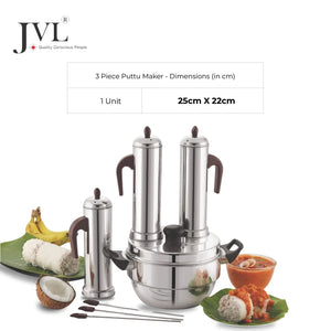 3 Puttu Maker with Tri-Ply Base