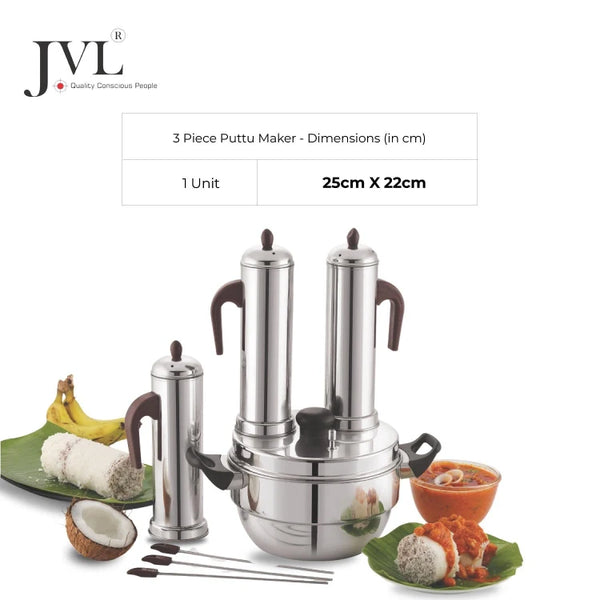 3 Puttu Maker with Tri-Ply Base