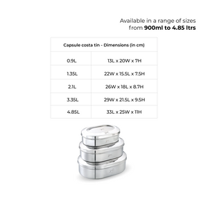 Capsule Costa Tin - Plain Steel Lid