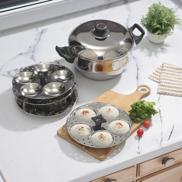 3 in 1 Classic Idly Pot with Tri-Ply Base