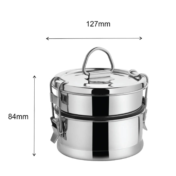 Round Leak Proof Lunch Box (Two Tier)