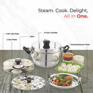 Multi Purpose Puttu Maker with Tri-Ply Base