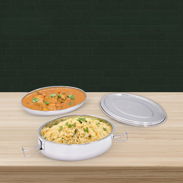 Oval Lunch Box (With Steel Plate)