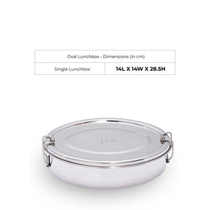 Oval Lunch Box (With Steel Plate)