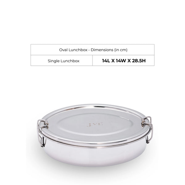 Oval Lunch Box (With Steel Plate)