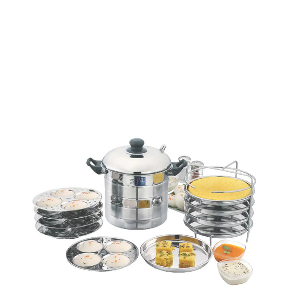 Prime Idly & Dhokla Maker with Tri-Ply Base