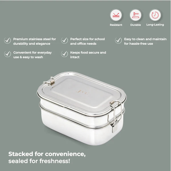 Rectangular Lunch Box (With Steel Plate)