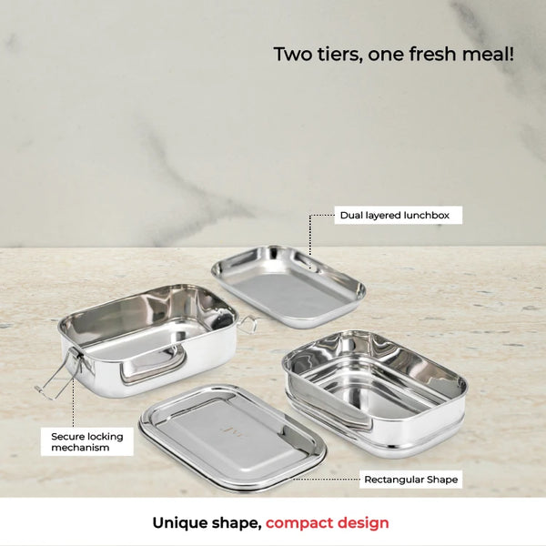 Rectangular Lunch Box (With Steel Plate)