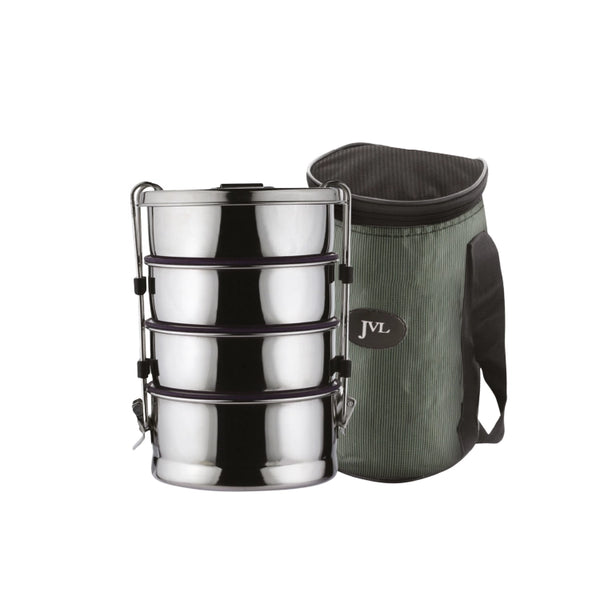 Round Leak Proof Lunch Box  ( 4 Tier )