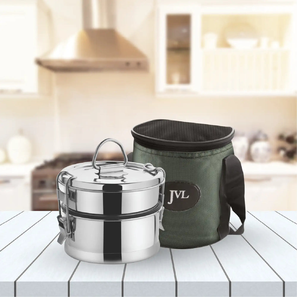 Round Leak Proof Lunch Box (Two Tier)