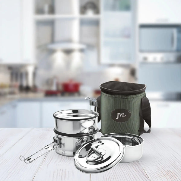 Round Leak Proof Lunch Box (Three Tier)