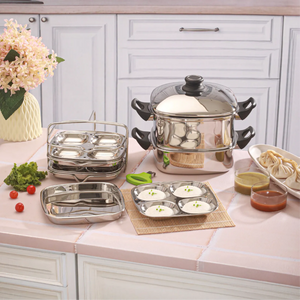 Multi Purpose Small Square Steamer with Tri-Ply Base