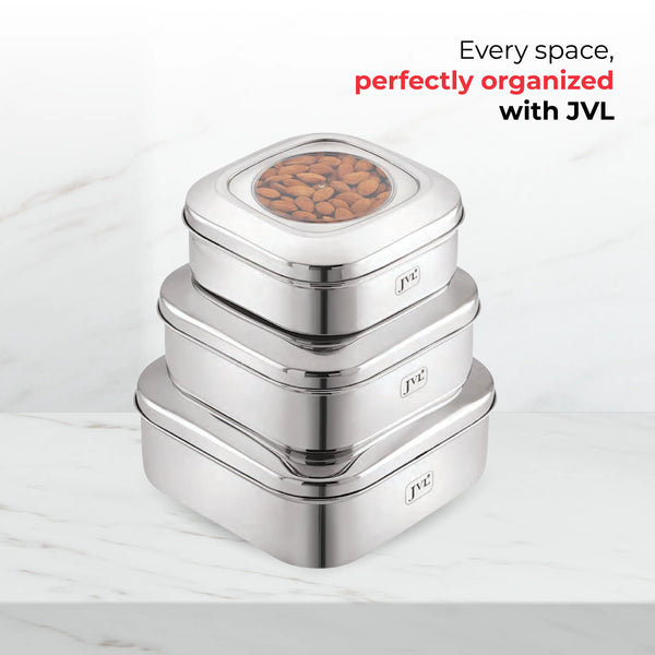 Square Costa Tin - See Through Clear Lid