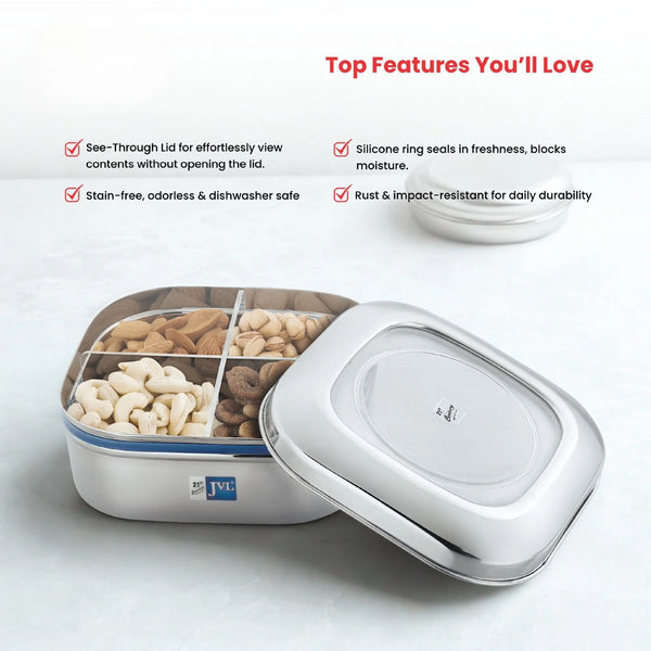 Square Dry Fruit Tin