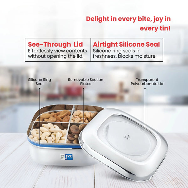 Square Dry Fruit Tin