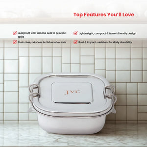 Square Leak Proof Lunch Box  (Single tier)