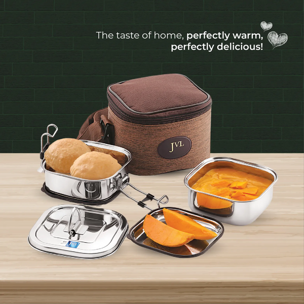 Square Leak Proof Luch Box (Two Tier)