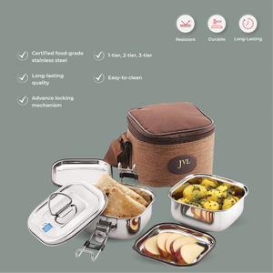 Square Leak Proof Luch Box (Two Tier)