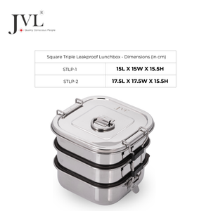 Square Leak Proof Lunch Box ( 3 Tier )