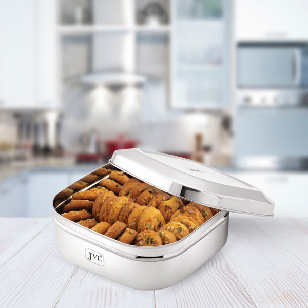 Square Costa Tin - Plain Steel Lid