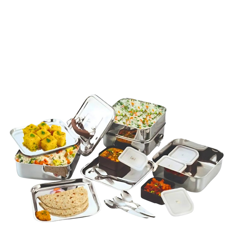 Square Travelling Set With Bag (4 Tier)