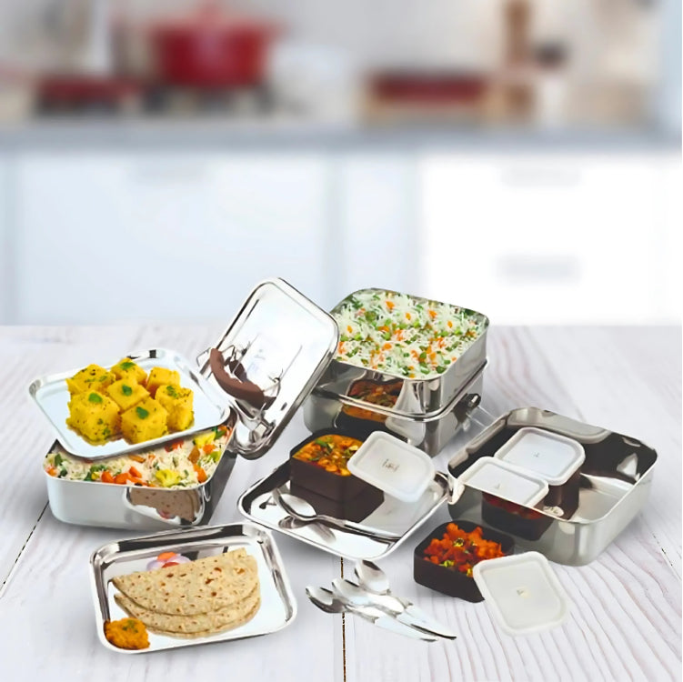 Square Travelling Set With Bag (4 Tier)