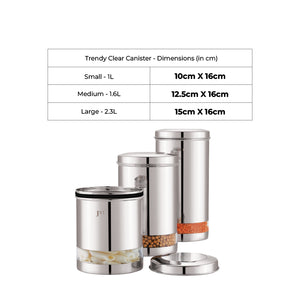 Trendy Clear Canister