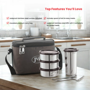 #3containers(300ml),1tumbler(500ml),1bag,1spoon,1fork