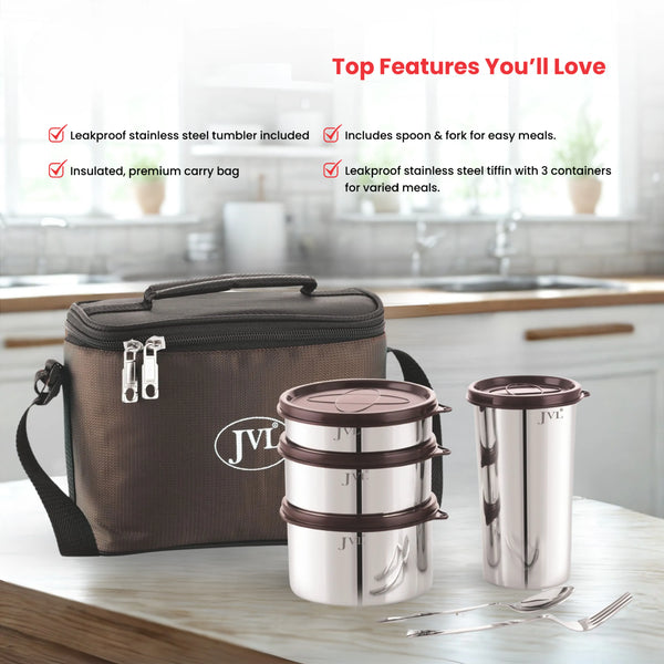 #3containers(1*200ml,1*300ml,1*450ml),1tumbler(500ml),1bag,1spoon,1fork