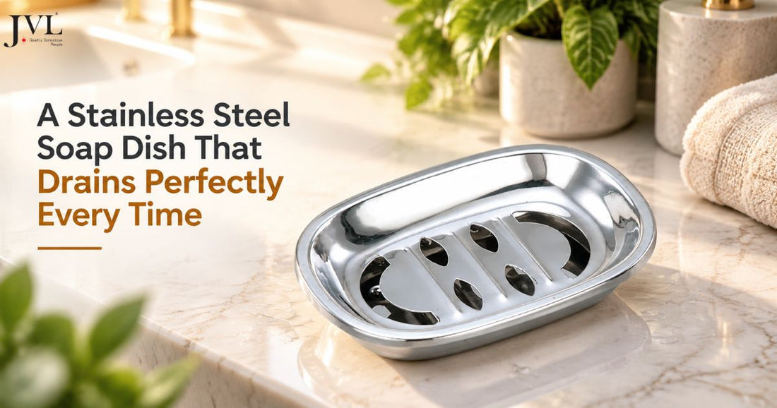A Stainless Steel Soap Dish That Drains Perfectly Every Time