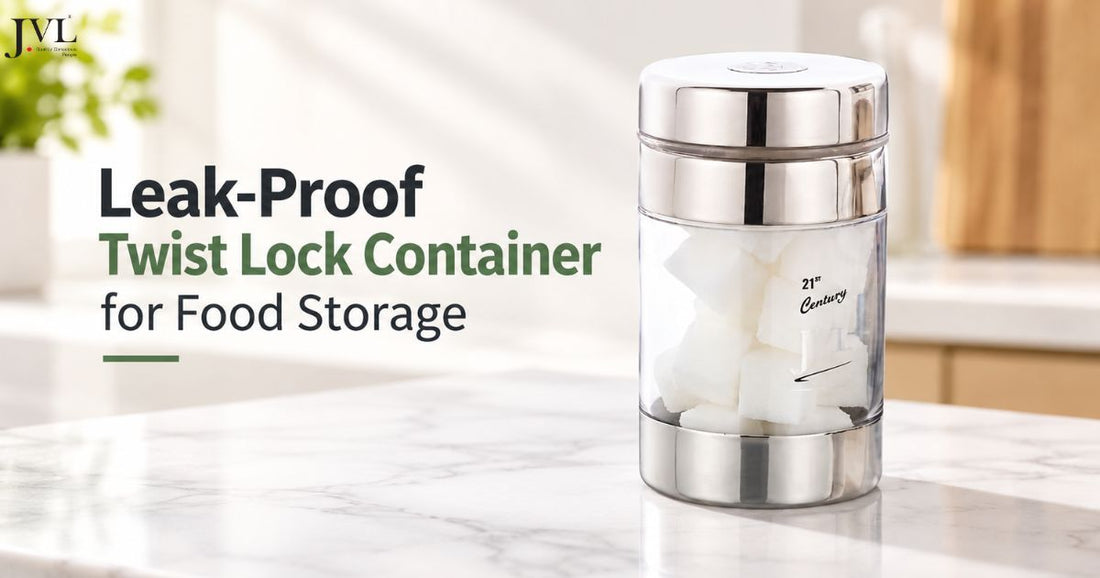 Leak-Proof Twist Lock Container for Food Storage