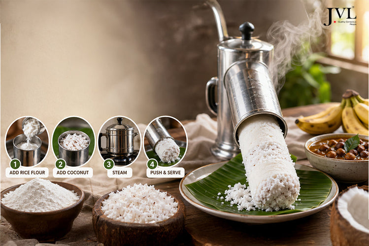 How to Make Puttu in Puttu Maker – Soft Kerala Puttu Recipe