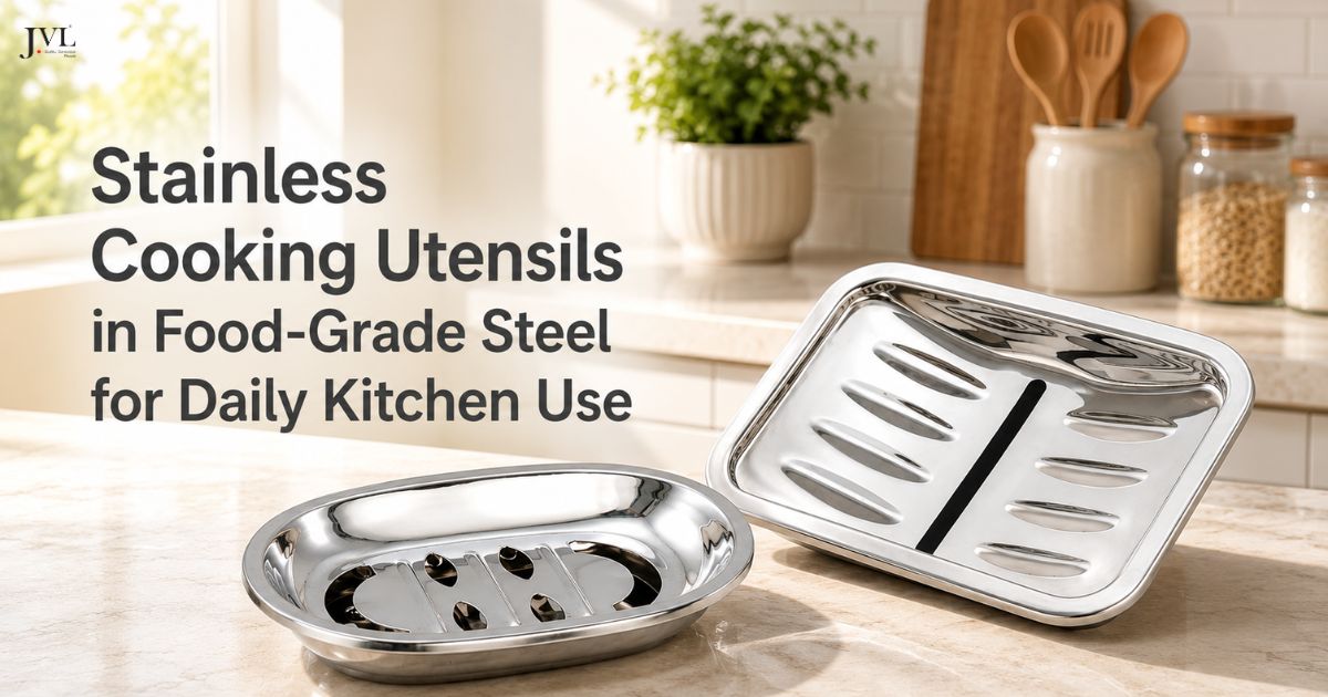 Stainless Cooking Utensils in Food-Grade Steel for Daily Kitchen Use