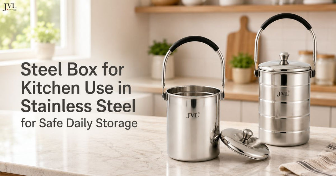 Steel Box for Kitchen Use in Stainless Steel for Safe Daily Storage 