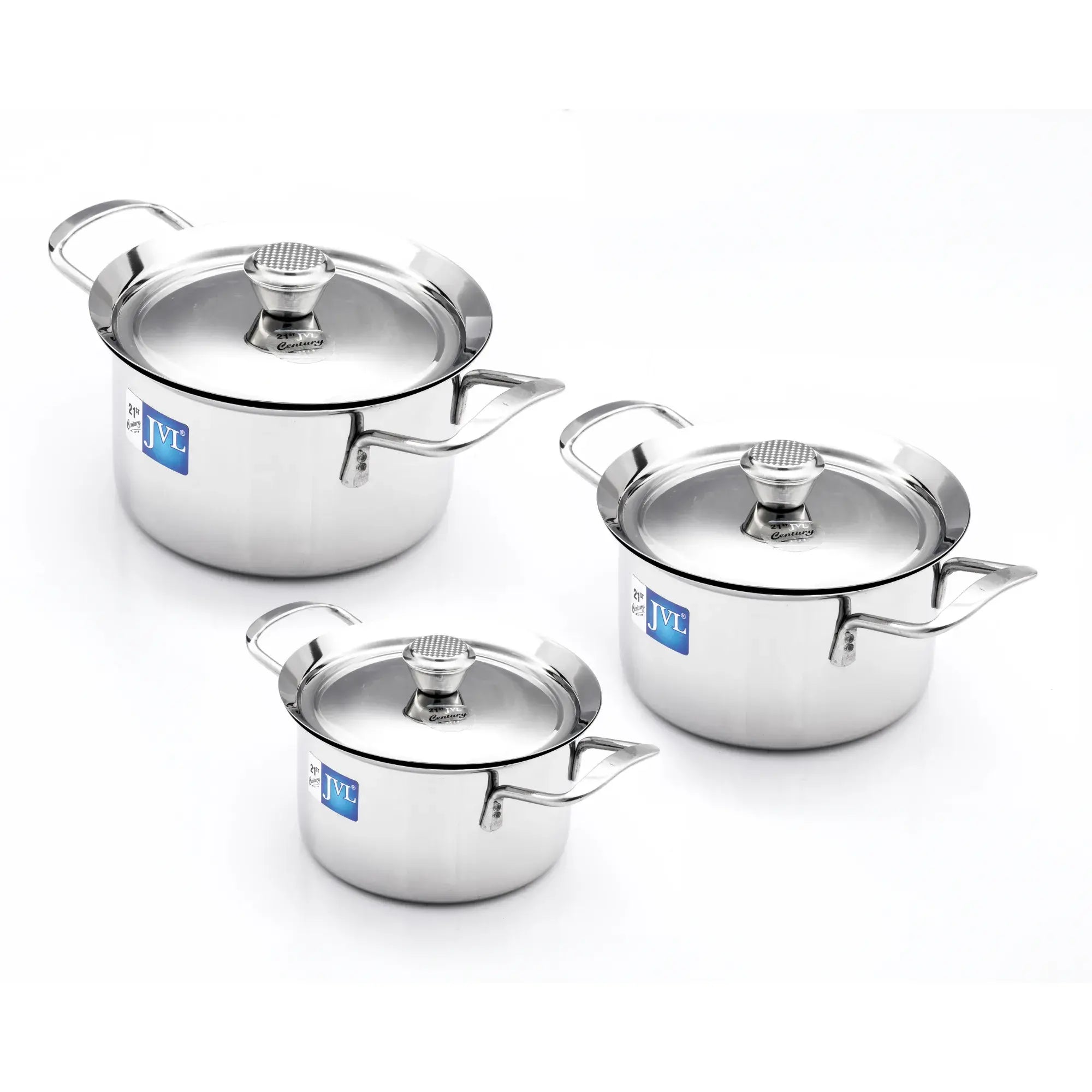 Shop 3-Piece JVL Normal Pot Set for Everyday Cooking