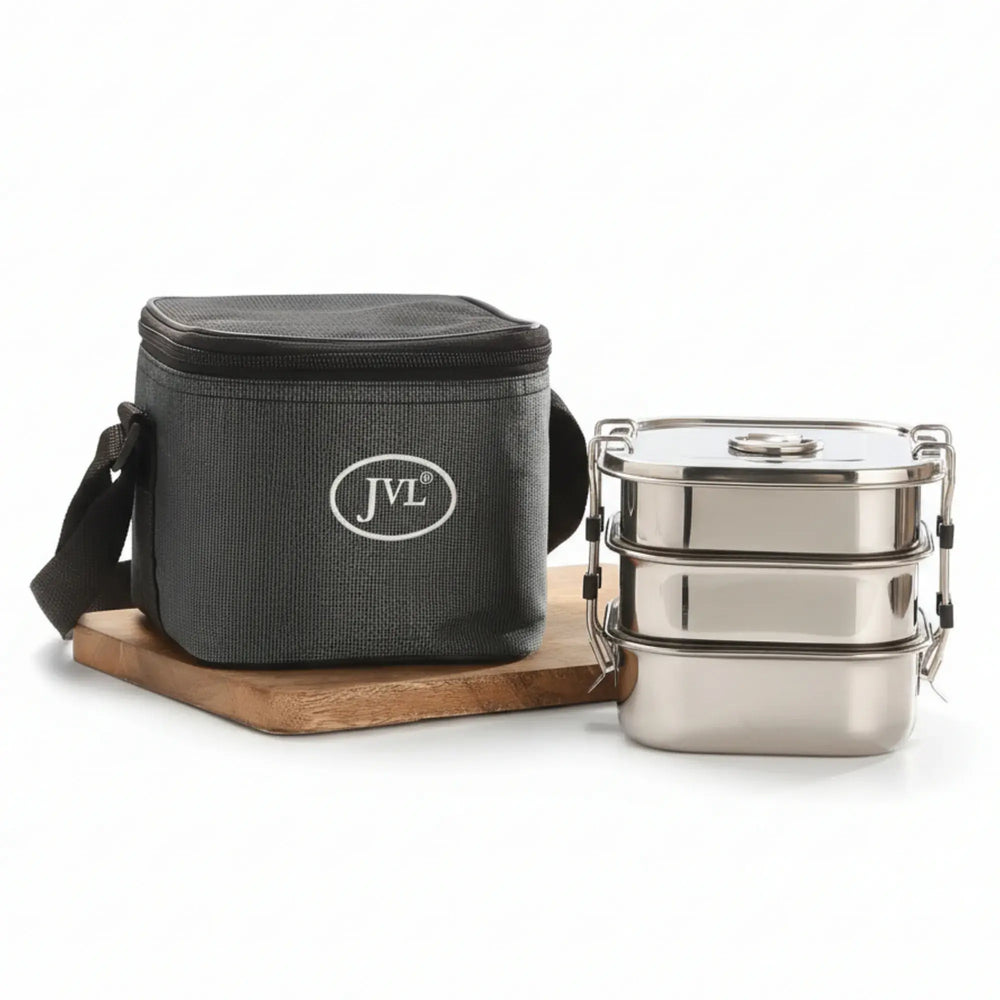 Square Leak Proof Lunch Box ( 3 Tier )