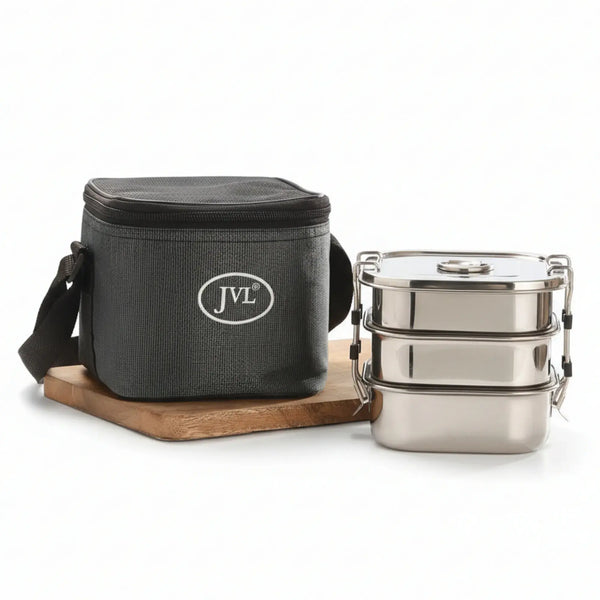 Square Leak Proof Lunch Box ( 3 Tier )