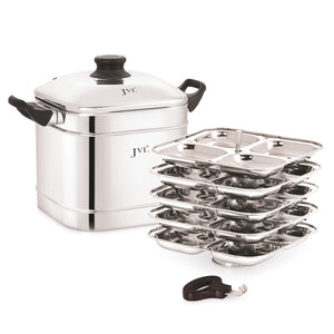 Square Idly Maker with Triply Base (Only Idly Plates)