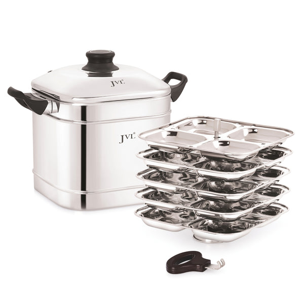 Square Idly Maker with Triply Base (Only Idly Plates)