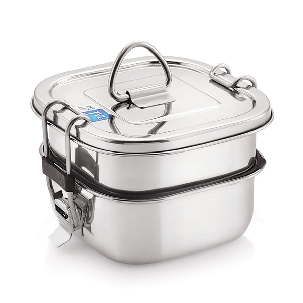 Customisable Name Square Leak Proof Lunch Box (Two Tier)