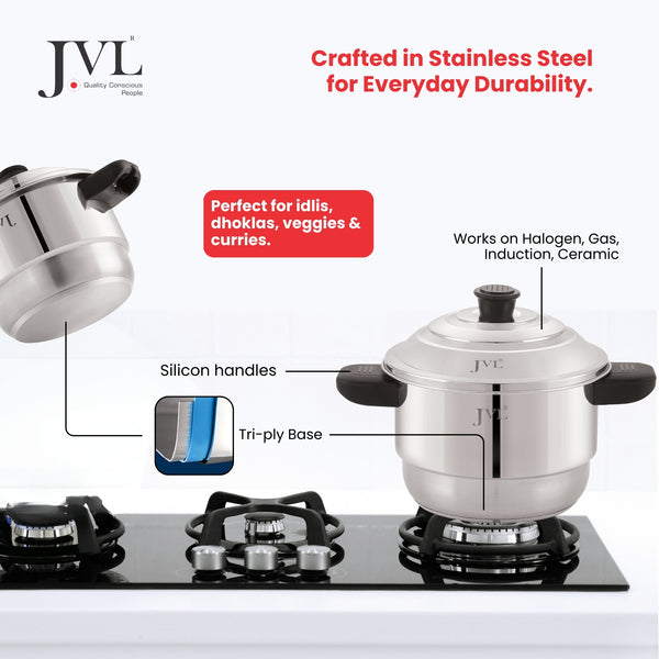 2 in 1 Sambhar Idly Maker with Triply Base