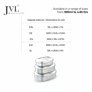 Capsule Costa Tin - Plain Steel Lid