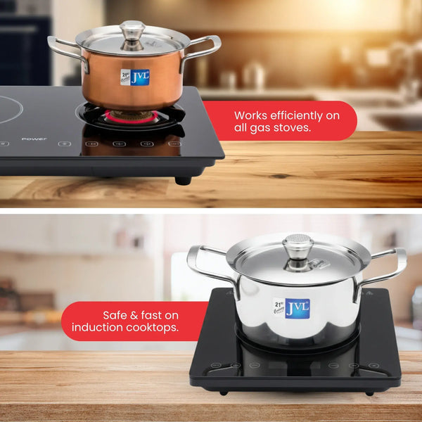 Normal Pot Shop 3-Piece JVL Normal Pot Set for Everyday Cooking