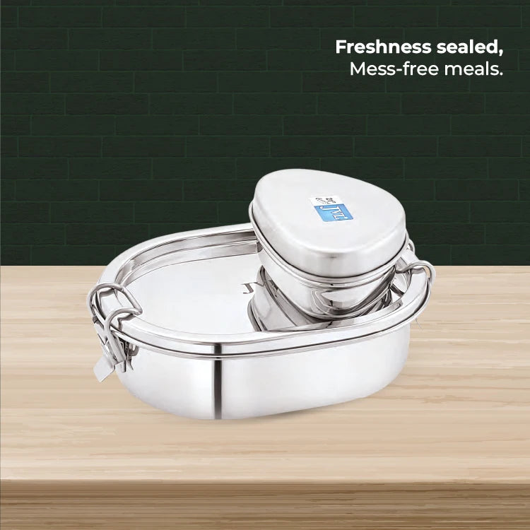 Capsule Leak Proof Lunch Box (With Steel Container)