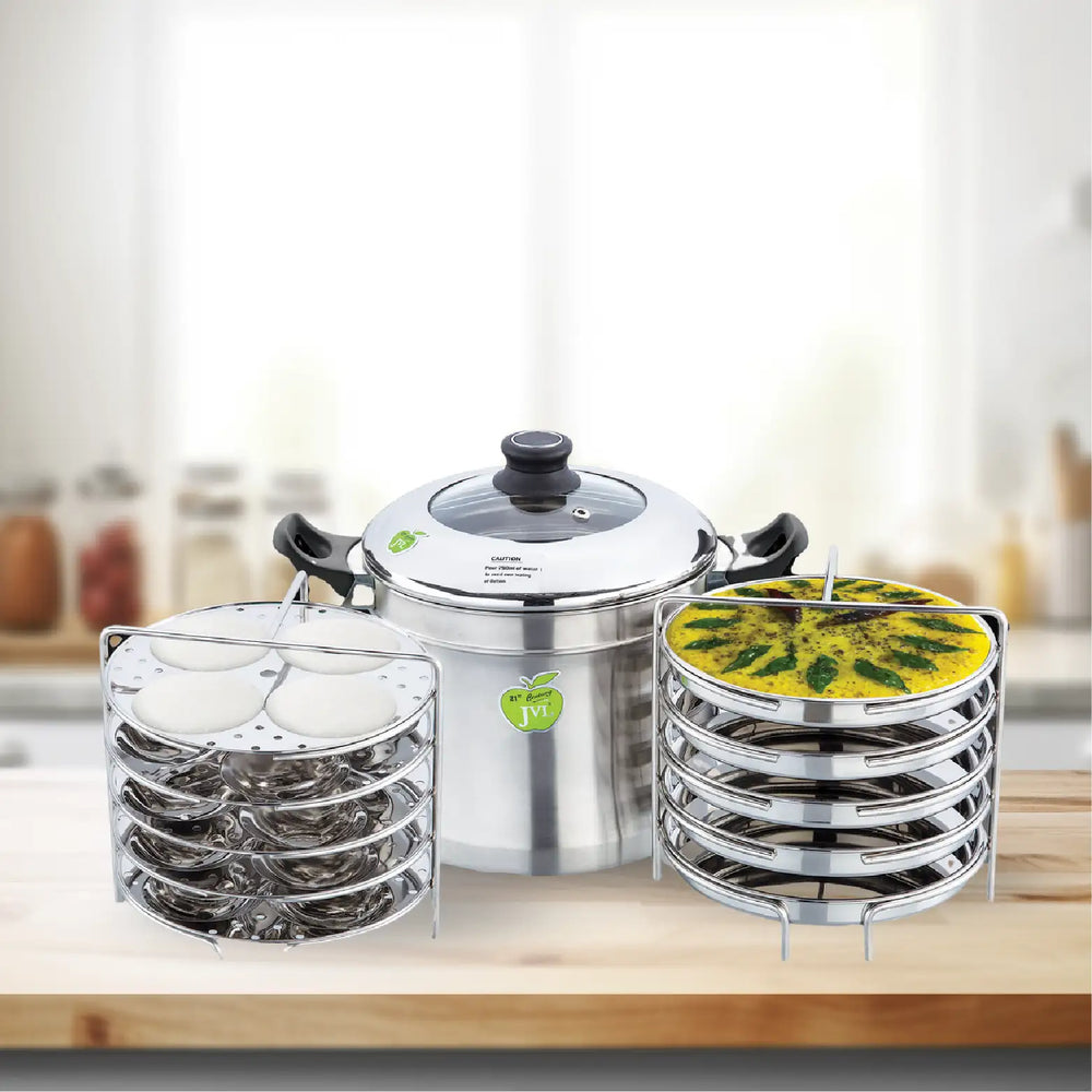 Designer Idly/Dhokla Maker ( Plain,Steel Lid)