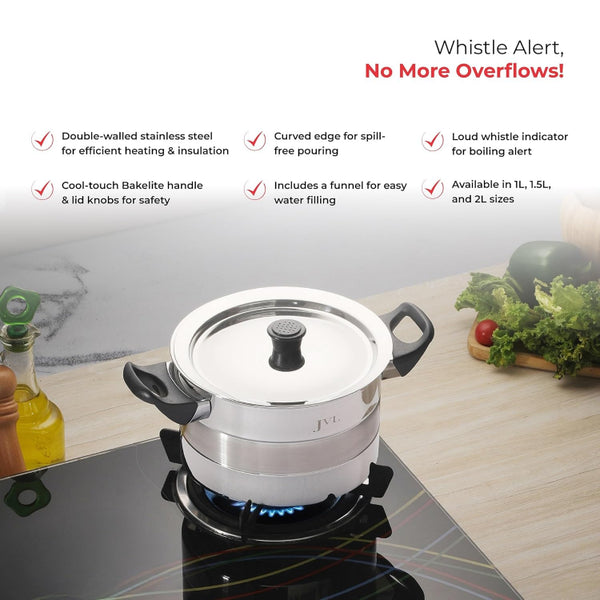 Flat milk boiler