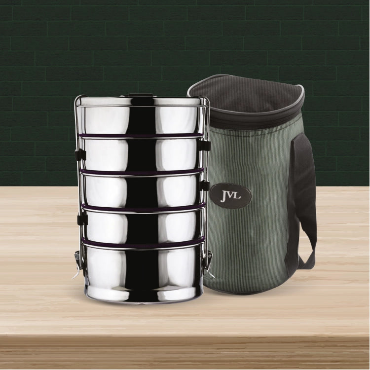 Round Leak Proof Tiffin Carrier (Pentamerous)