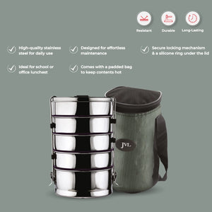 Round Leak Proof Tiffin Carrier (Pentamerous)